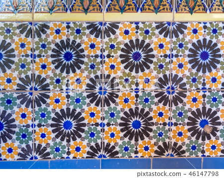 Decoration of ruins of Dar Caid Hajji's mansion 46147798