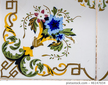 Decoration of ruins of Dar Caid Hajji's mansion 46147834