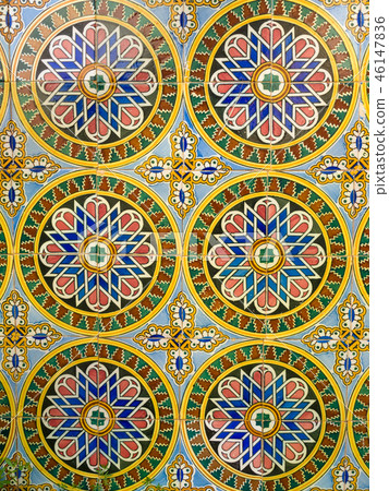 Decoration of ruins of Dar Caid Hajji's mansion 46147836