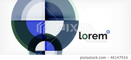 Multicolored round shapes abstract background 46147916