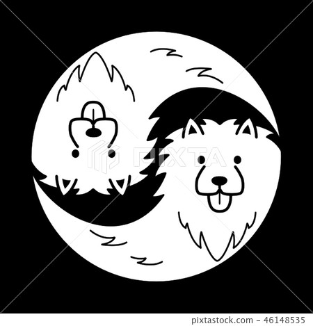 Family crest dog samoyed 46148535