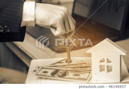 Real estate concept. Buying and selling homes. 46148937