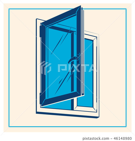 Vector plastic window icon 46148980
