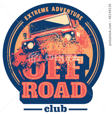 Off-road car logo, safari suv, expedition offroader. 46149136