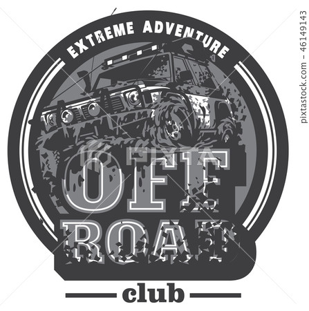 Off-road car logo, mud terrain suv, expedition offroader. 46149143