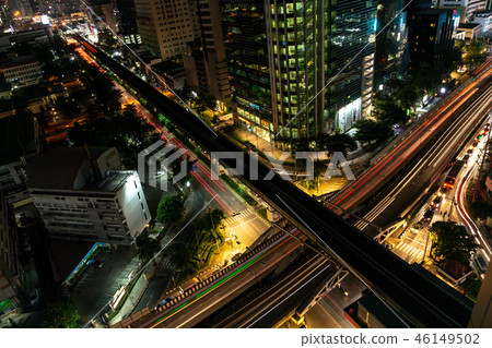 Abstract street night light 46149502