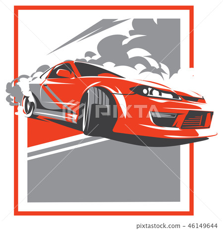 Poster Voiture de sport burnout