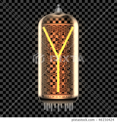 Nixie tube indicator lamp with letter 46150424