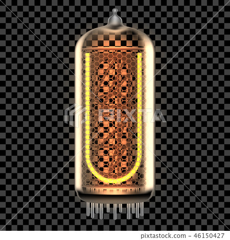 Nixie tube indicator lamp with letter 46150427