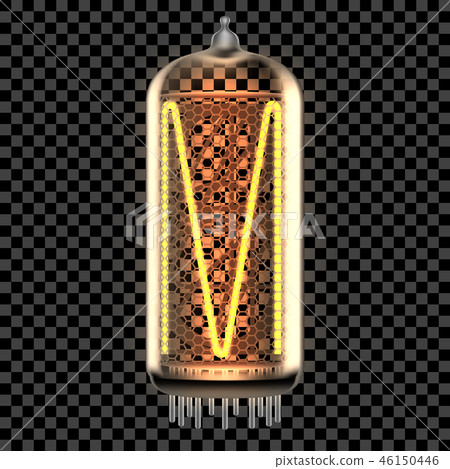 Nixie tube indicator lamp with letter 46150446