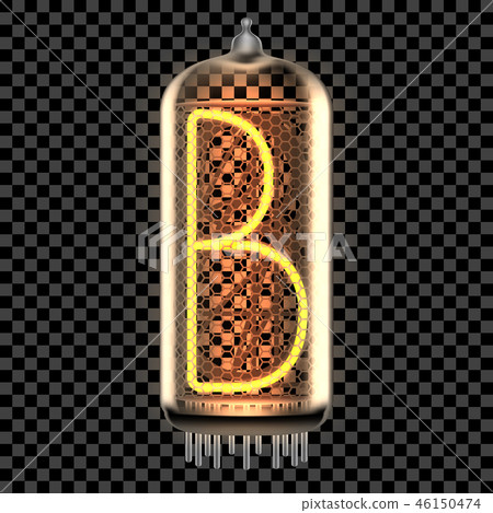 Nixie tube indicator lamp with letter 46150474