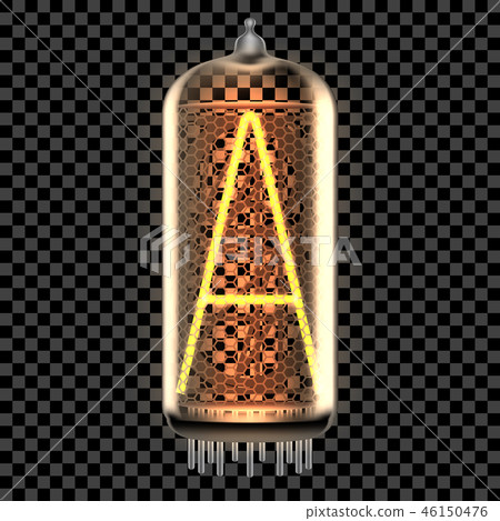 Nixie tube indicator lamp with letter 46150476