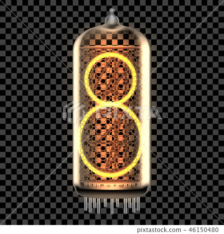 Nixie tube indicator lamp with number 46150480