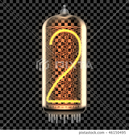 Nixie tube indicator lamp with number 46150495