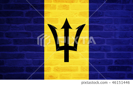 Illustration of amazing Barbados flag.  46151446