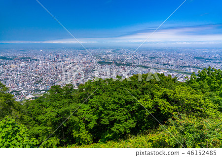 «北海道»從Mt. Moiwa到札幌市的全景 46152485