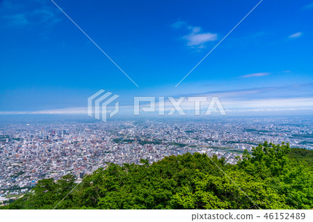 «Hokkaido» Panoramic view of Sapporo city from Mt. Moiwa «Hokkaido» Panoramic view of Sapporo city from Mt. Moiwa 46152489