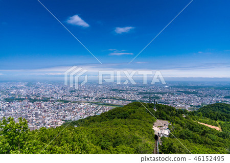 «Hokkaido» Panoramic view of Sapporo city from Mt. Moiwa «Hokkaido» Panoramic view of Sapporo city from Mt. Moiwa 46152495