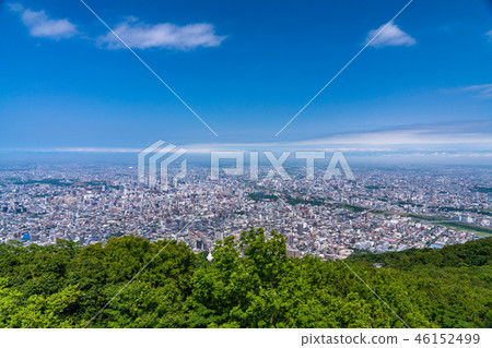 «北海道»從Mt. Moiwa到札幌市的全景 46152499