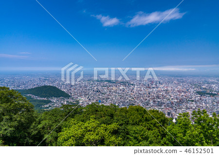 «北海道»從Mt. Moiwa到札幌市的全景 46152501