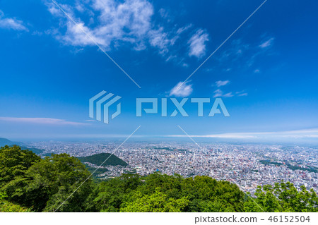 «Hokkaido» Panoramic view of Sapporo city from Mt. Moiwa «Hokkaido» Panoramic view of Sapporo city from Mt. Moiwa 46152504