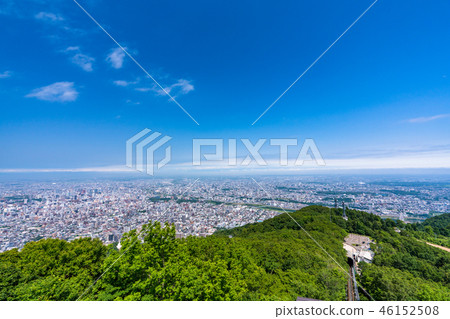 «Hokkaido» Panoramic view of Sapporo city from Mt. Moiwa «Hokkaido» Panoramic view of Sapporo city from Mt. Moiwa 46152508