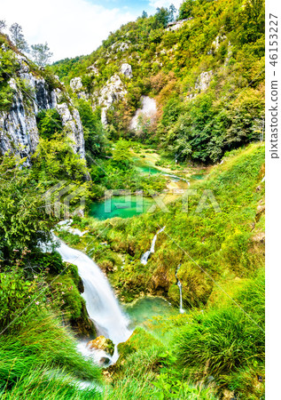 Waterfall in Plitvice Lakes National Park, Croatia 46153227