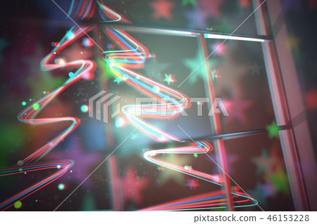 Neon Light Christmas Tree 46153228