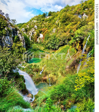 Waterfall in Plitvice Lakes National Park, Croatia 46153231