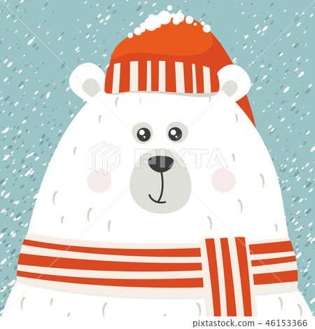 Polar bear greeting card Polar bear greeting card 46153366