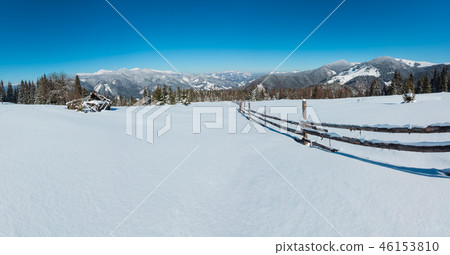 Winter morning Carpathian mountains, Ukraine Winter morning Carpathian mountains, Ukraine 46153810