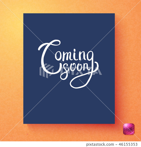Vector image of Coming soon announcement card template Vector image of Coming soon announcement card template 46155353