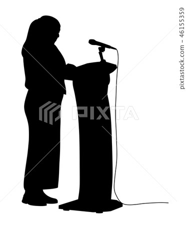 Woman public speaking Woman public speaking 46155359