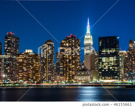 紐約帝國大廈和曼哈頓摩天大樓 紐約帝國大廈和曼哈頓摩天大樓 46155661