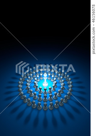 Reliable protection (chess metaphor). 3D render Reliable protection (chess metaphor). 3D render 46156078