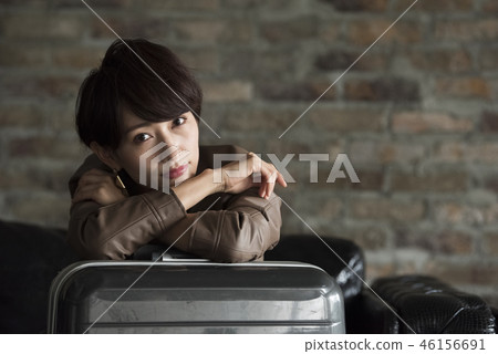 Career woman business trip portrait Career woman business trip portrait 46156691