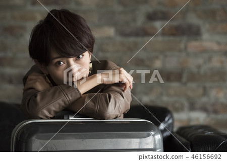 Career woman business trip portrait Career woman business trip portrait 46156692