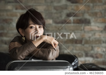 Career woman business trip portrait Career woman business trip portrait 46156693