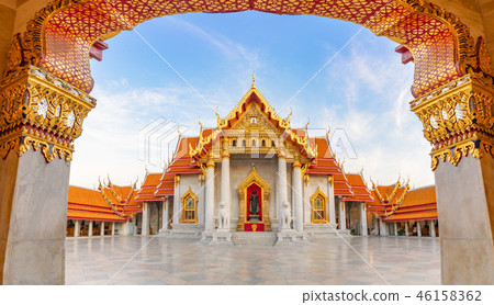 Thai Marble Temple in Bangkok, Thailand Thai Marble Temple in Bangkok, Thailand 46158362