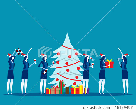 Merry Christmas party. Concept business vector Merry Christmas party. Concept business vector 46159497