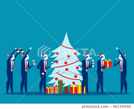 Merry Christmas party. Concept business vector Merry Christmas party. Concept business vector 46159498
