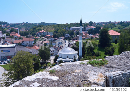 Panoramic view over Gradacac from castle Panoramic view over Gradacac from castle 46159502