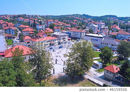 Panoramic view over Gradacac from castle Panoramic view over Gradacac from castle 46159508