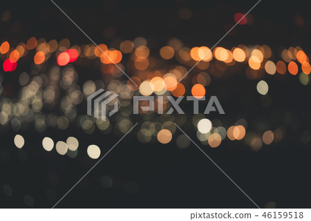 Abstract blurred lights cityscape background 46159518