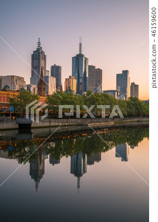 Melbourne cityscape at dawn. Australia. Melbourne cityscape at dawn. Australia. 46159600