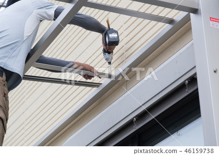 Car port installation work 46159738