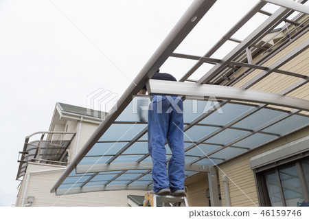 Car port installation work 46159746