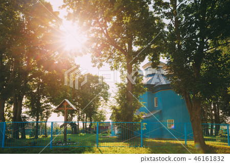 Staraya Belitsa, Gomel Region, Belarus. Old Wooden Orthodox Chur 46161832