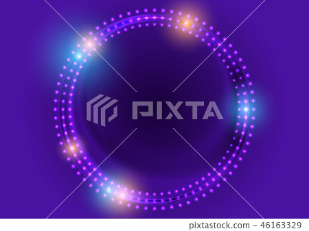 Neon led lights abstract violet circles background Neon led lights abstract violet circles background 46163329