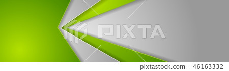 Abstract green grey tech geometric banner design Abstract green grey tech geometric banner design 46163332